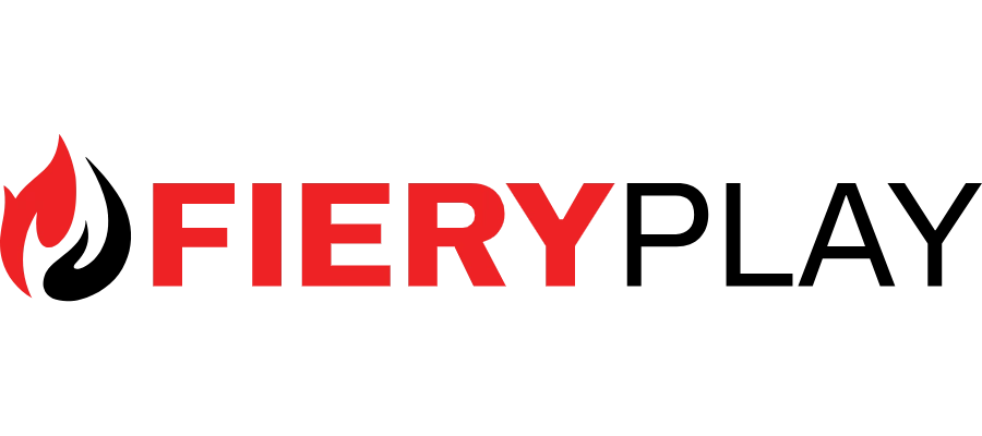 Logo Fieryplay na jasnej płytce w nagłówku recenzji